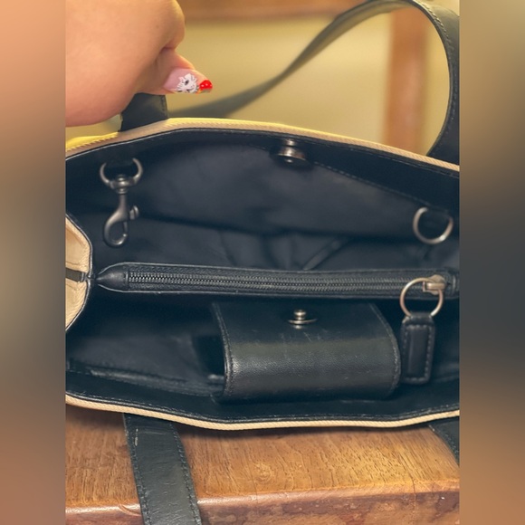 Tan and Black Coach Purse - Picture 7 of 10